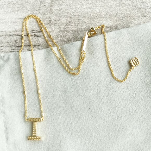Kendra Scott Gold I Pendant Necklace - Letter - Picture 3 of 4
